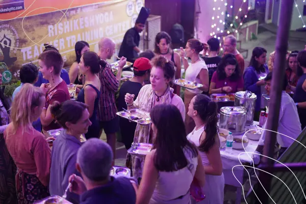 sattvic vegetarian yogic meals served during 200 hour yoga teacher training in rishikesh