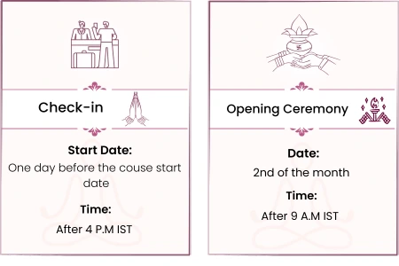 course timeline for 200 hour yoga-teacher training in rishikesh