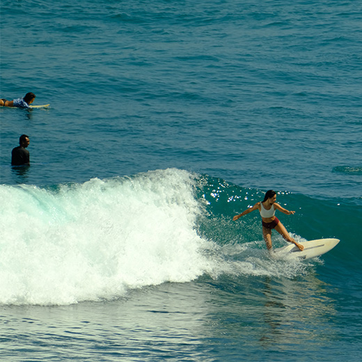 surfing in bali