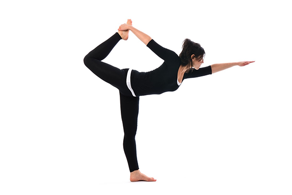 woman performing natarajasana