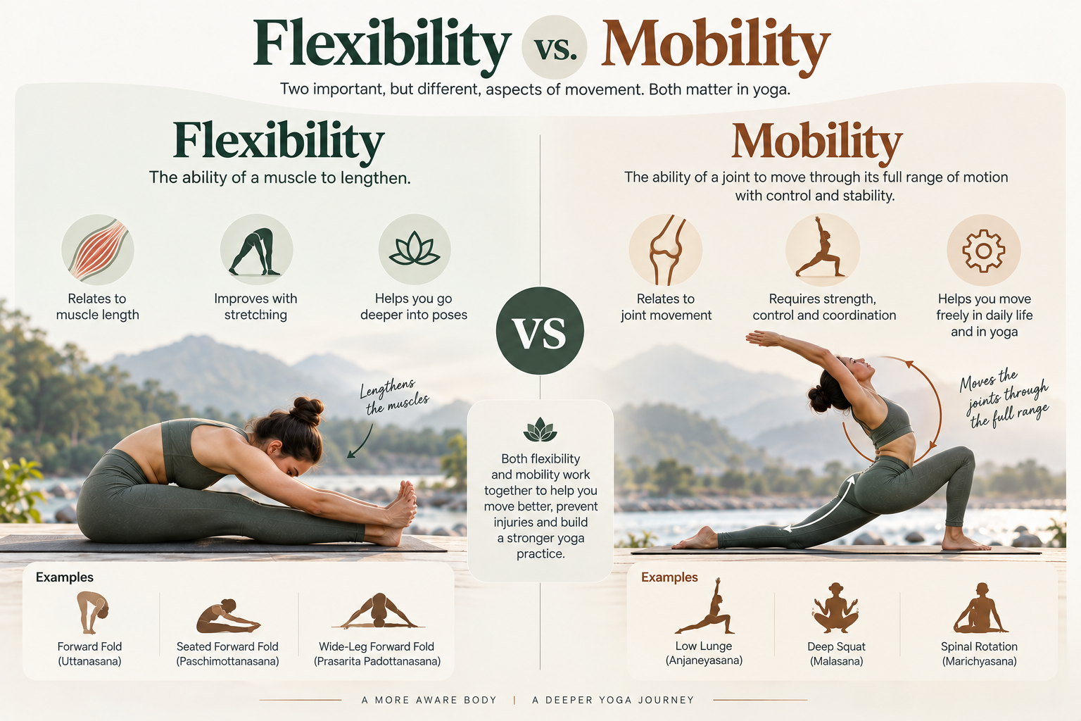 Flexibility versus mobility in yoga