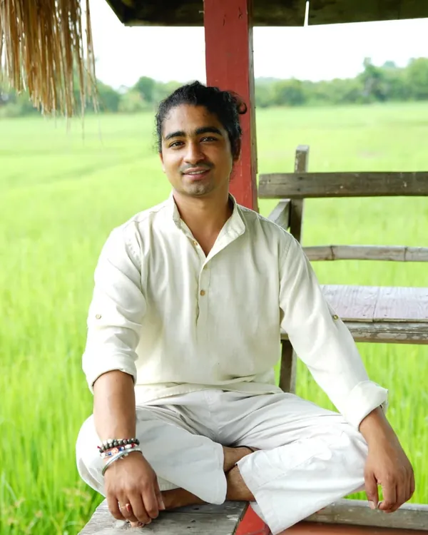 Ajay Nautiyal, traditional Hatha yoga and Sanskrit teacher at Rishikesh YTTC