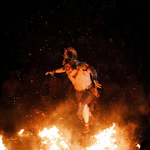 a guy perform fire dance